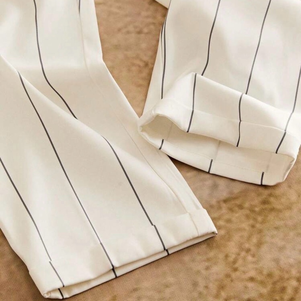 White Striped Pants - Picture 5 of 5